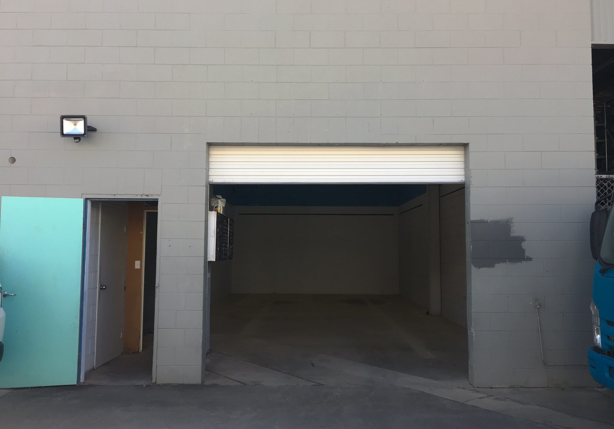 Sky Blue Property_Warehouse_Roller Door